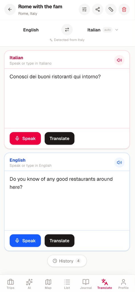 Translator with Italian and English