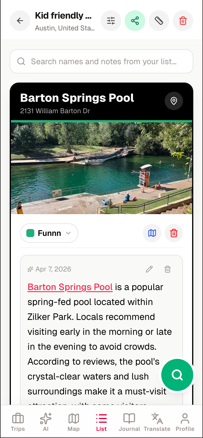 AI-generated note on a pin